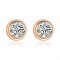 Cartier Diamants Legers DE Earrings in 18K Pink Gold With 1 White Diamond